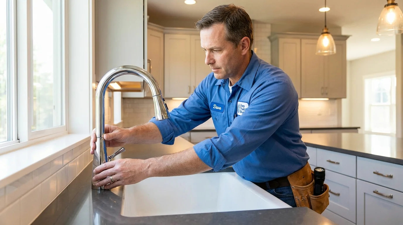 Kitchen faucet installation by Johns Plumbing LLC in Coleman